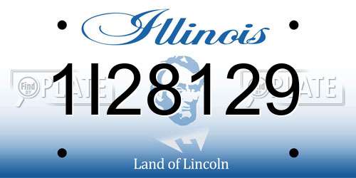 1I28129 Illinois License Plate