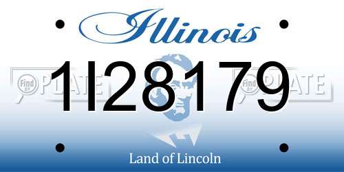1I28179 Illinois License Plate