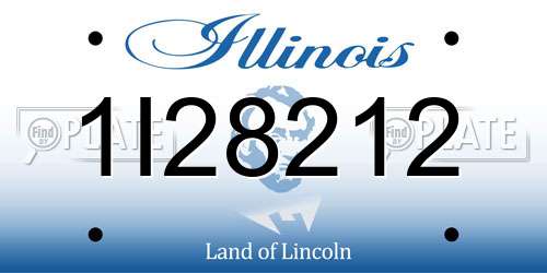 1I28212 Illinois License Plate