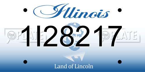 1I28217 Illinois License Plate