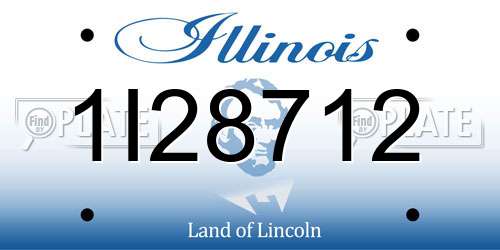 1I28712 Illinois License Plate