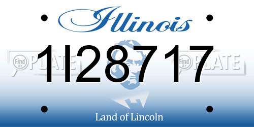 1I28717 Illinois License Plate