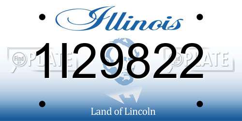 1I29822 Illinois License Plate