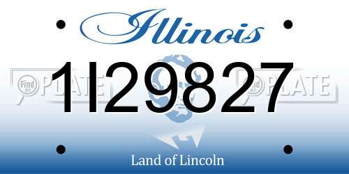 1I29827 Illinois License Plate