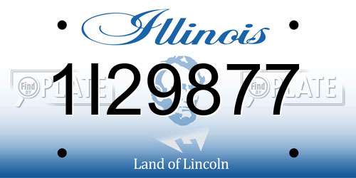 1I29877 Illinois License Plate