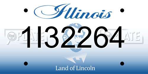 1I32264 Illinois License Plate