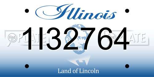 1I32764 Illinois License Plate