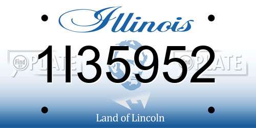 1I35952 Illinois License Plate