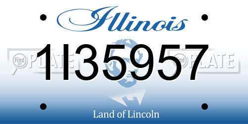 1I35957 Illinois License Plate