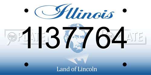 1I37764 Illinois License Plate