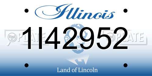 1I42952 Illinois License Plate