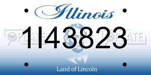 1I43823 Illinois License Plate