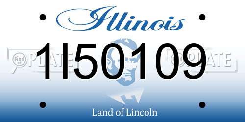 1I50109 Illinois License Plate