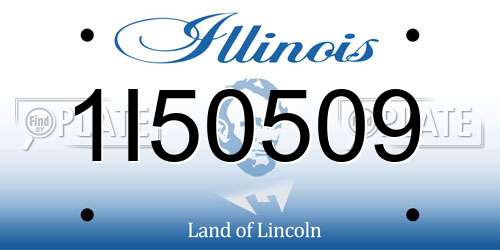 1I50509 Illinois License Plate