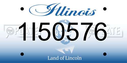 1I50576 Illinois License Plate