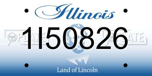 1I50826 Illinois License Plate