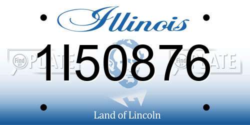 1I50876 Illinois License Plate