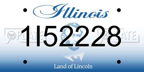 1I52228 Illinois License Plate