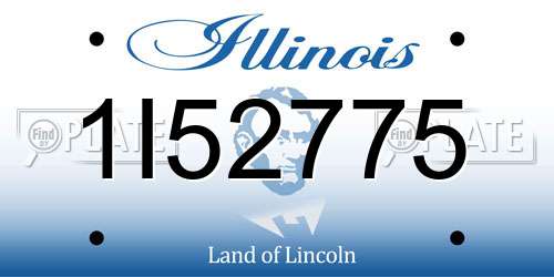 1I52775 Illinois License Plate