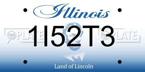 1I52T3 Illinois License Plate