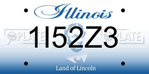 1I52Z3 Illinois License Plate