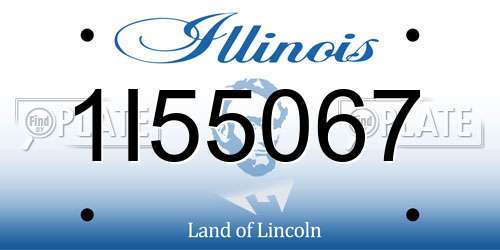 1I55067 Illinois License Plate