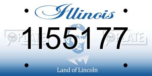 1I55177 Illinois License Plate