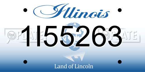 1I55263 Illinois License Plate