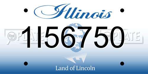 1I56750 Illinois License Plate