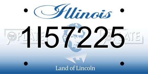 1I57225 Illinois License Plate