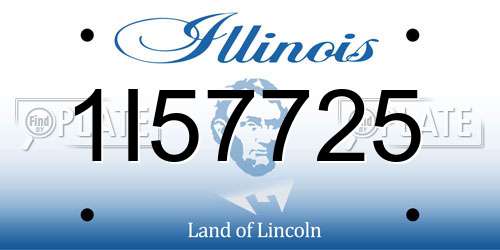 1I57725 Illinois License Plate