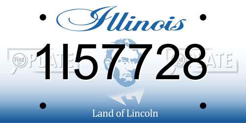 1I57728 Illinois License Plate