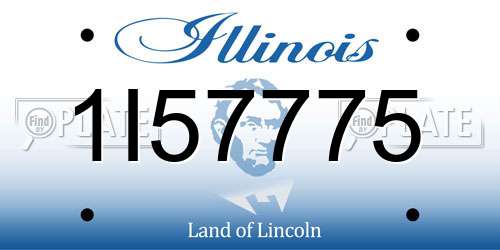 1I57775 Illinois License Plate