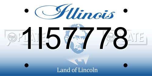 1I57778 Illinois License Plate