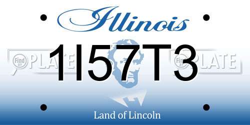 1I57T3 Illinois License Plate