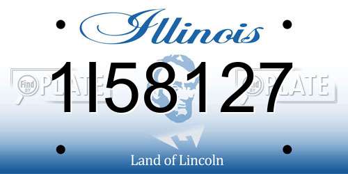 1I58127 Illinois License Plate