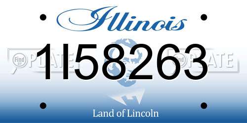 1I58263 Illinois License Plate