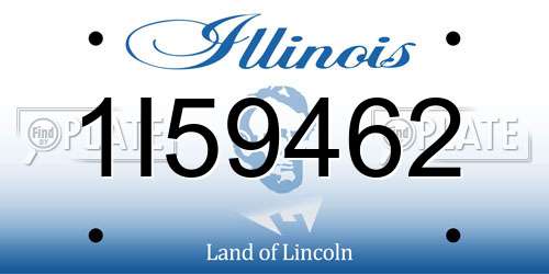 1I59462 Illinois License Plate