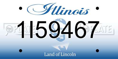 1I59467 Illinois License Plate