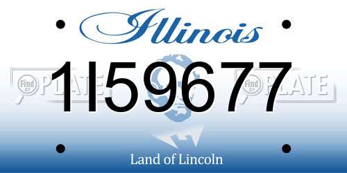 1I59677 Illinois License Plate