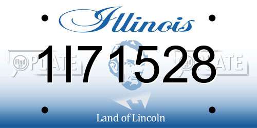 1I71528 Illinois License Plate