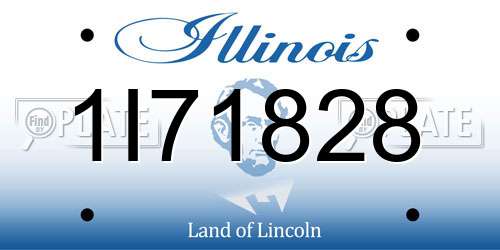 1I71828 Illinois License Plate