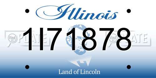 1I71878 Illinois License Plate