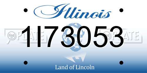 1I73053 Illinois License Plate