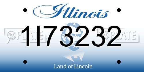 1I73232 Illinois License Plate