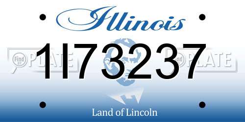 1I73237 Illinois License Plate