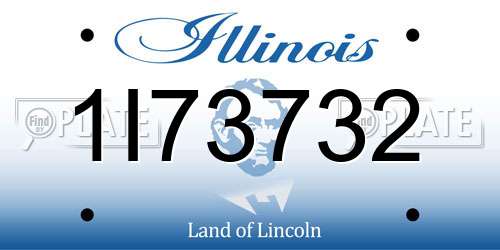1I73732 Illinois License Plate