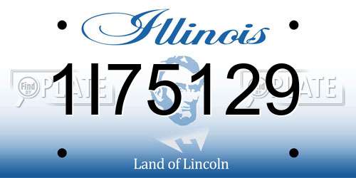 1I75129 Illinois License Plate