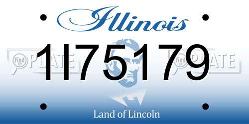 1I75179 Illinois License Plate