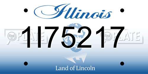 1I75217 Illinois License Plate